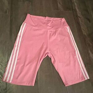 Adidas Pink Shorts with White Logo
